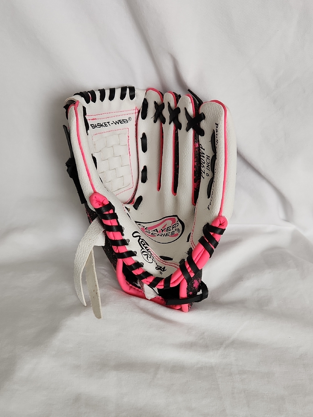 Rawlings Black and Pink 3 - 5 Year Girls Youth T-Ball Softball Glove Left Handed